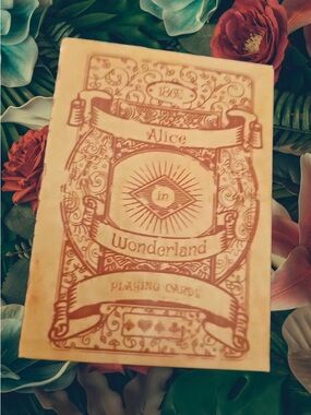 Alice in Wonderland Playing Cards - Vintage Style Beige & Brown Deck